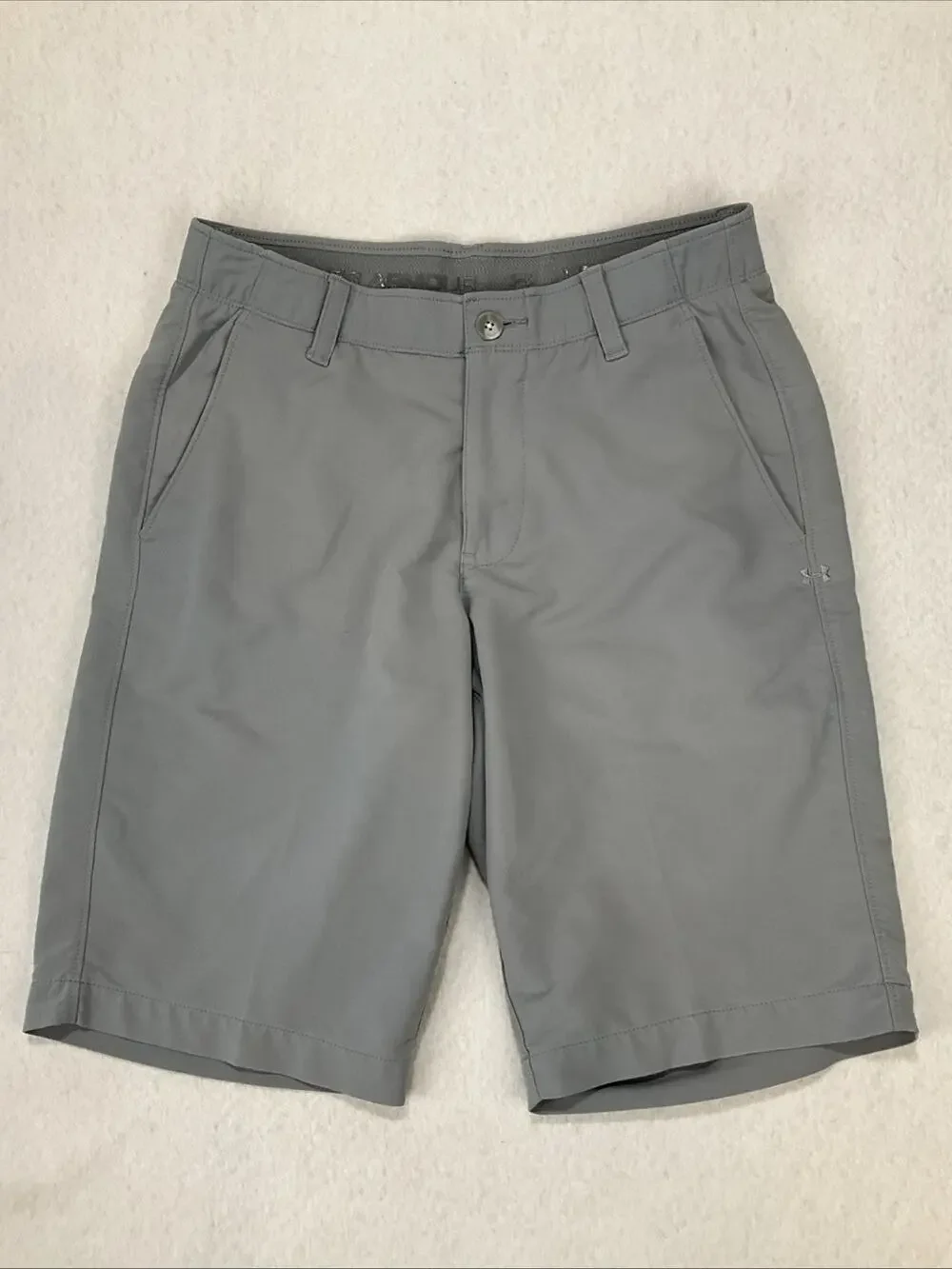 Under Armour Loose Fit Shorts Mens 30 Grey Golf Performance Stretch Waist flaws